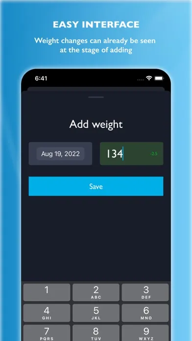 Ảnh chụp màn hình của Daily weight loss or gain log