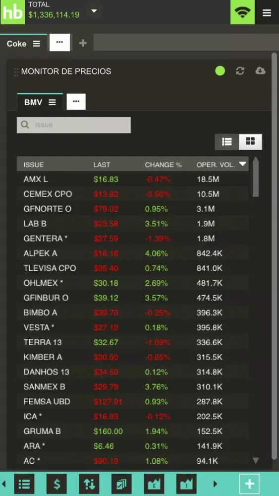 Screenshot di GBMHomebroker PRO