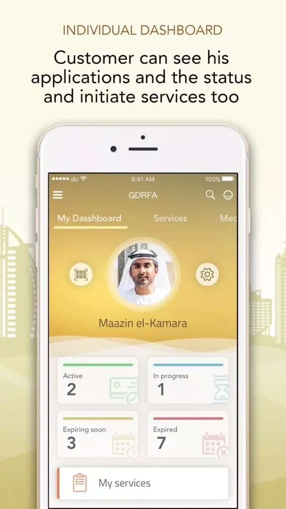 Capturas de tela do GDRFA Dubai