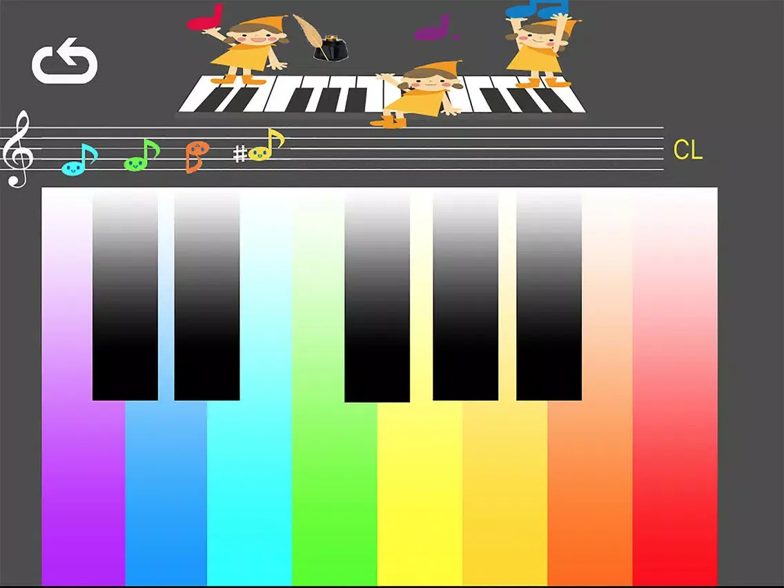 虹色鍵盤ピアノ iPad  سکرین شاٹس