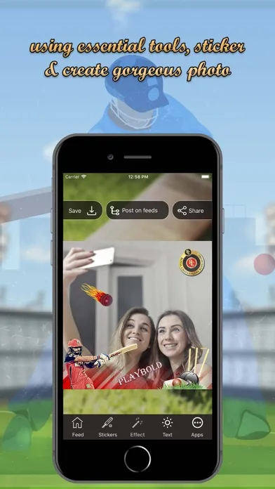 Tangkapan layar IPL 2018 Selfie Photo Maker