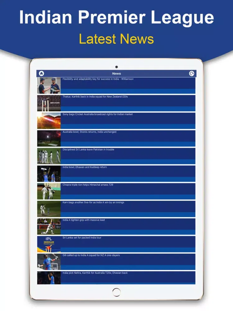 Captures d'écran de IPL Live Cricket iPad 