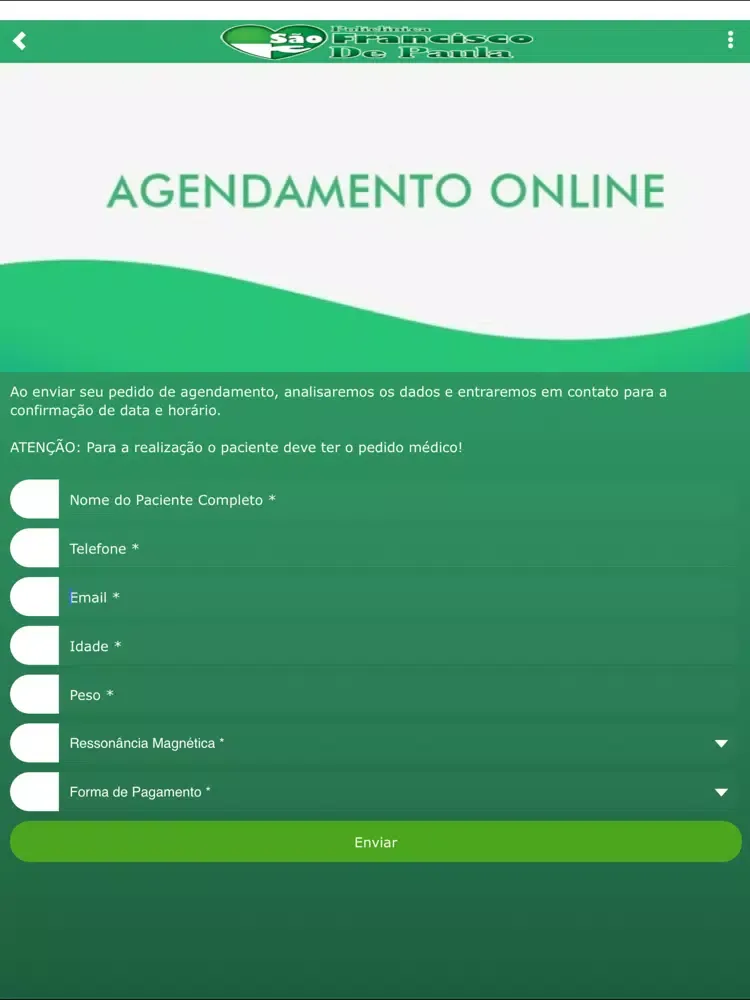 Clínica São Francisco de Paula iPad 應用截圖