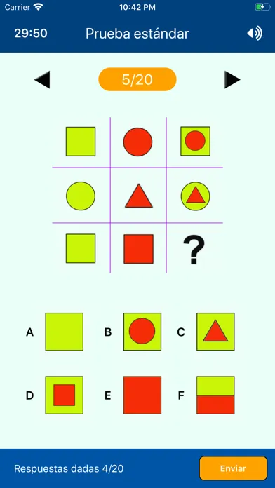 Prueba de IQ سکرین شاٹس