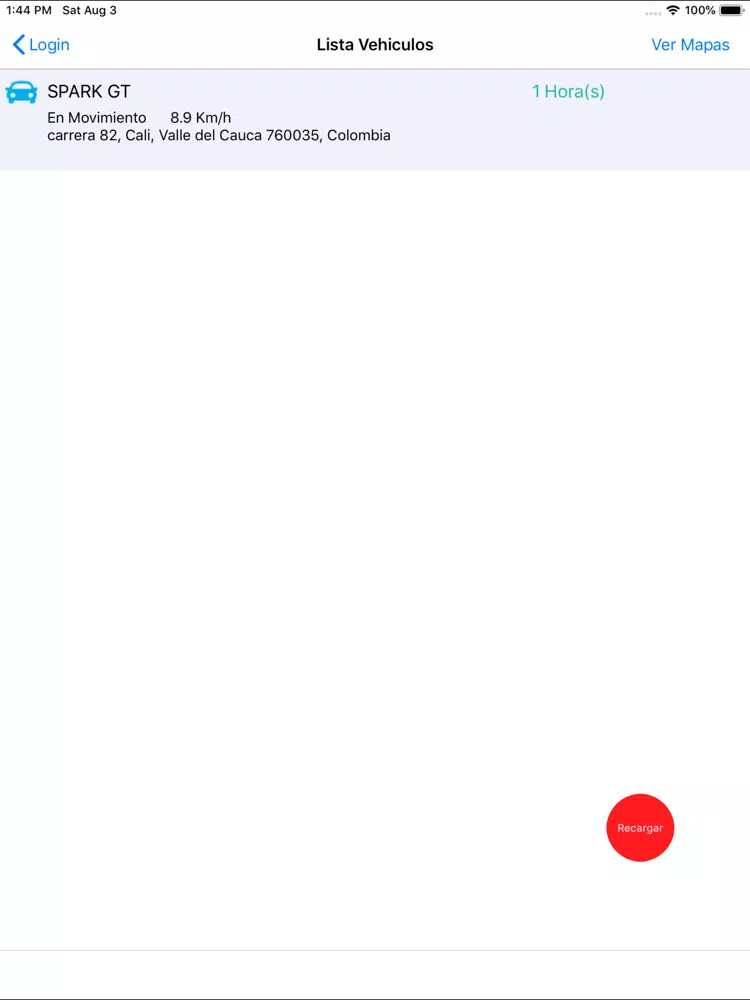 Tangkapan skrin Gpsec iPad 