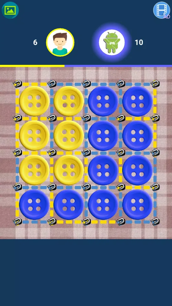 Tangkapan layar Dots and Boxes
