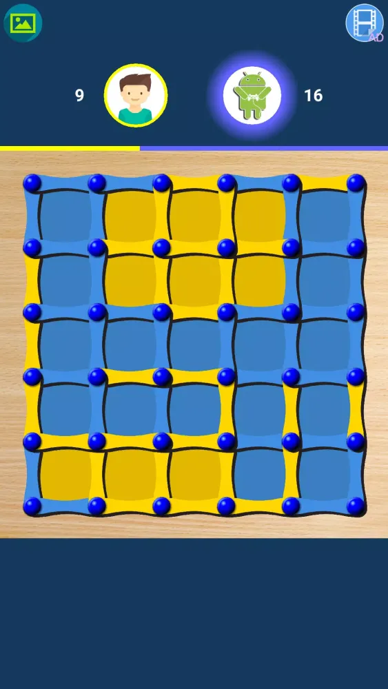 Tangkapan layar Dots and Boxes