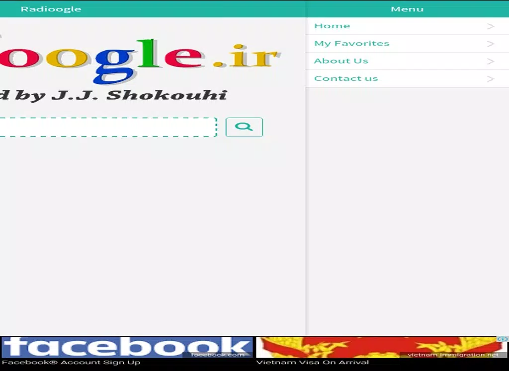 Capturas de tela do radioogle iPad 