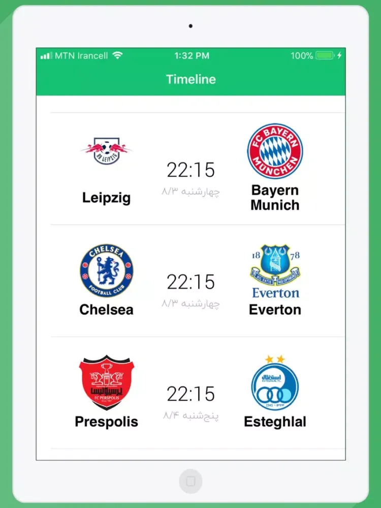 Scoreboard - football iPad 应用截图