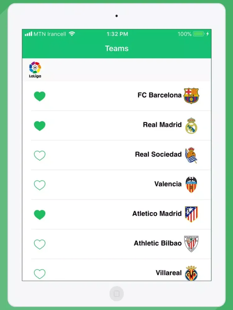 Scoreboard - football iPad 应用截图