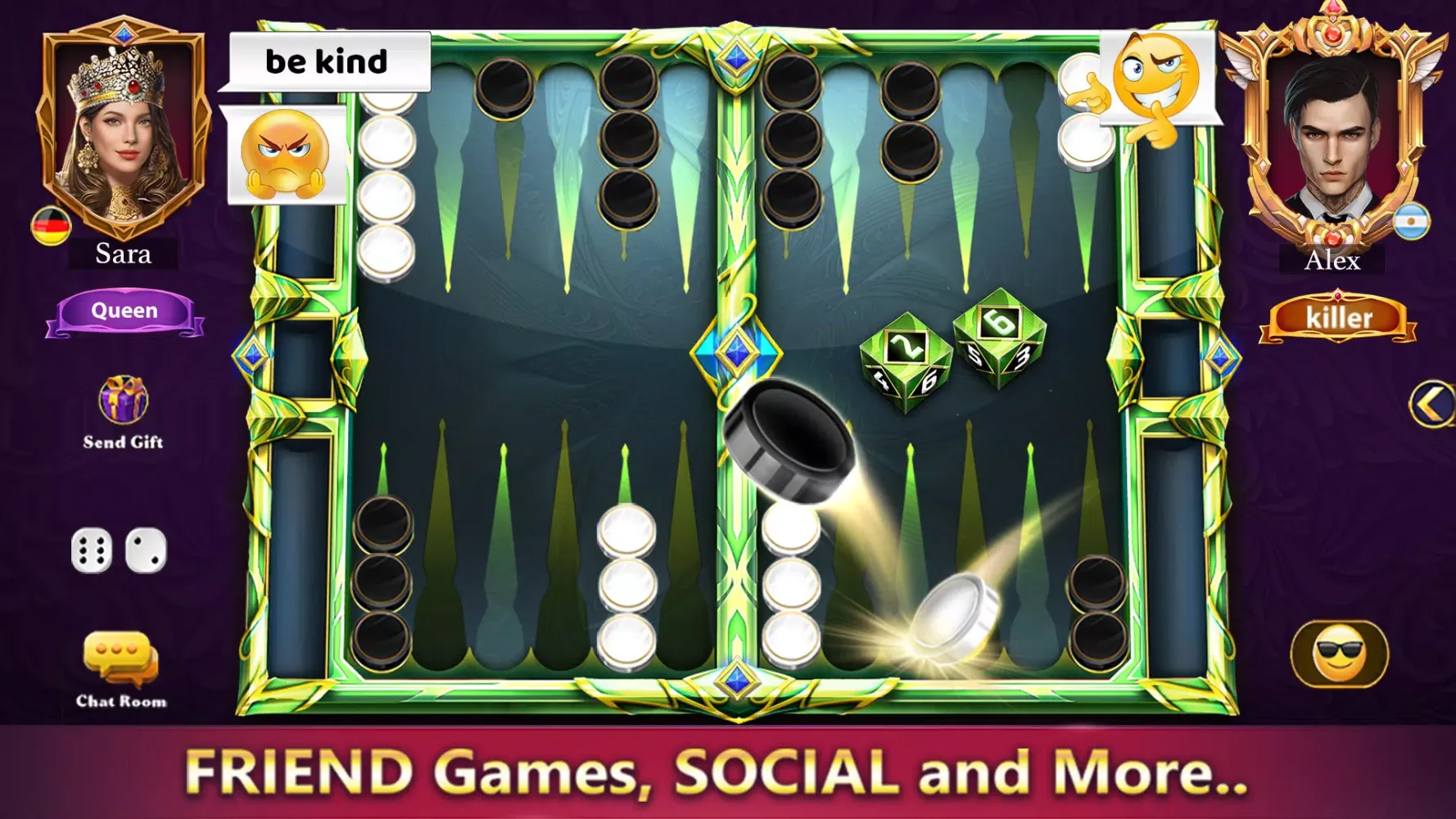 Cafe Backgammon: Board Game Screenshots
