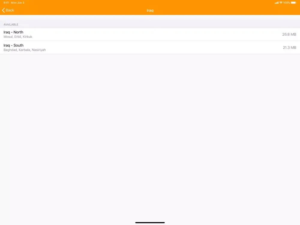 خارطة العراق iPad  स्क्रीनशॉट