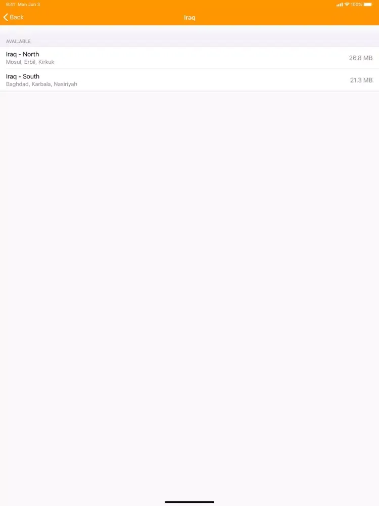 خارطة العراق iPad  स्क्रीनशॉट