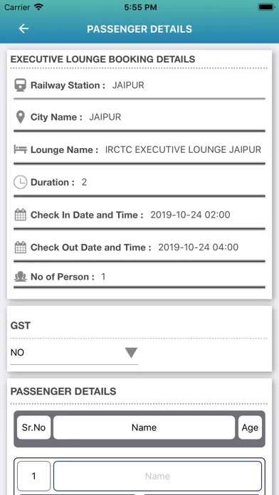 Ảnh chụp màn hình của IRCTC Tourism