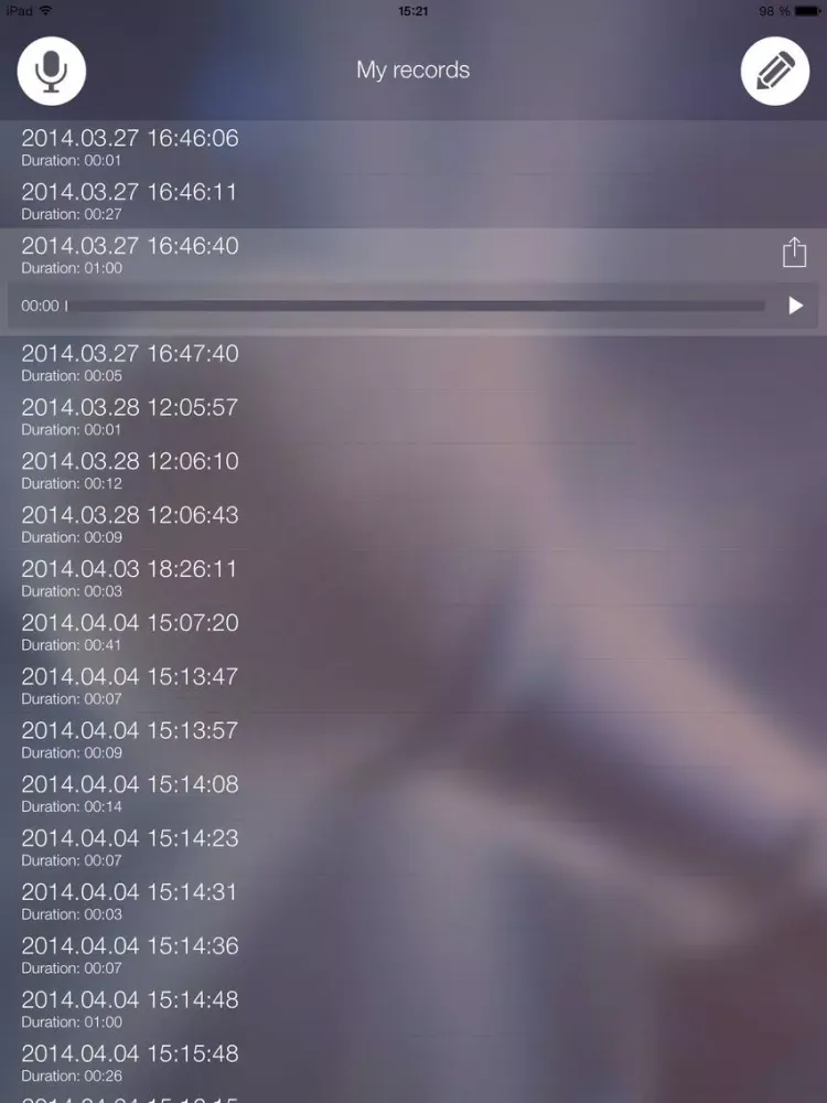 iRec App - audio recorder for VoIP phone call conversation recording, program for voice and sound recording iPad  Screenshots