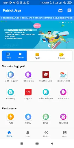 Tangkapan layar PATRIOT JAYA