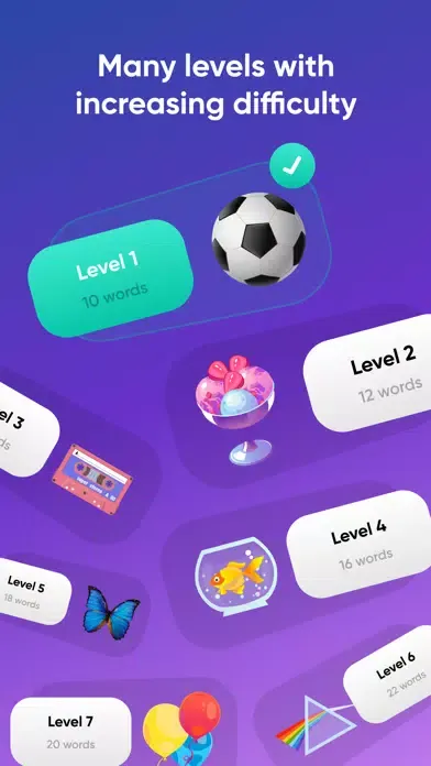 Memory training game with test Ekran Görüntüleri