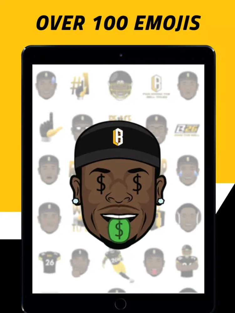 Tangkapan layar Le'Moji - Official Le'Veon Bell Emoji Keyboard iPad 