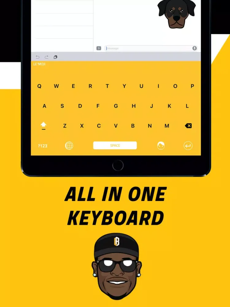 Tangkapan layar Le'Moji - Official Le'Veon Bell Emoji Keyboard iPad 