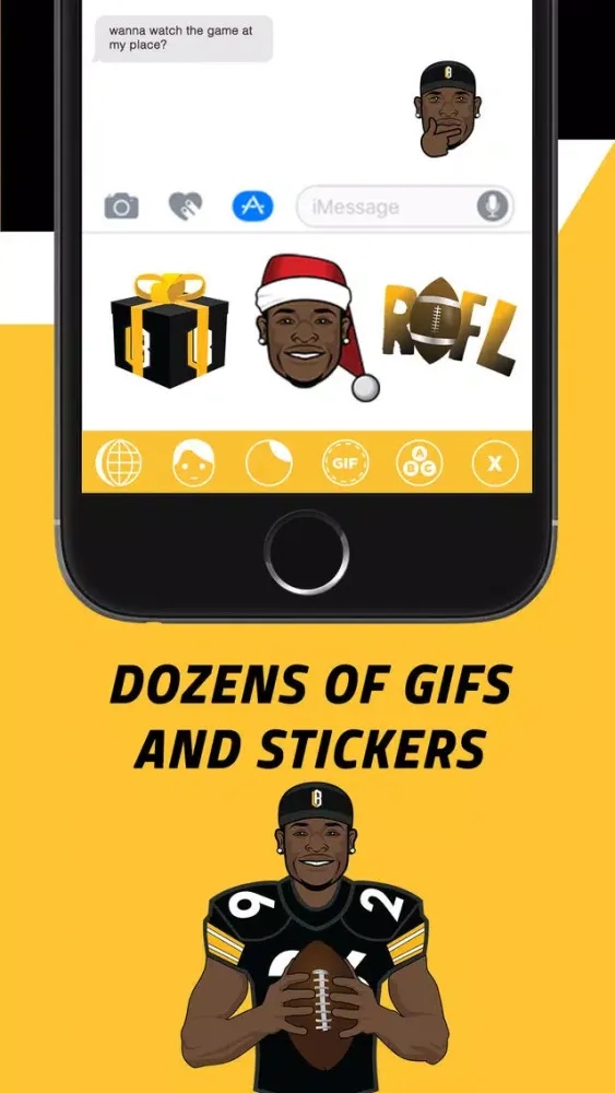 Tangkapan layar Le'Moji - Official Le'Veon Bell Emoji Keyboard