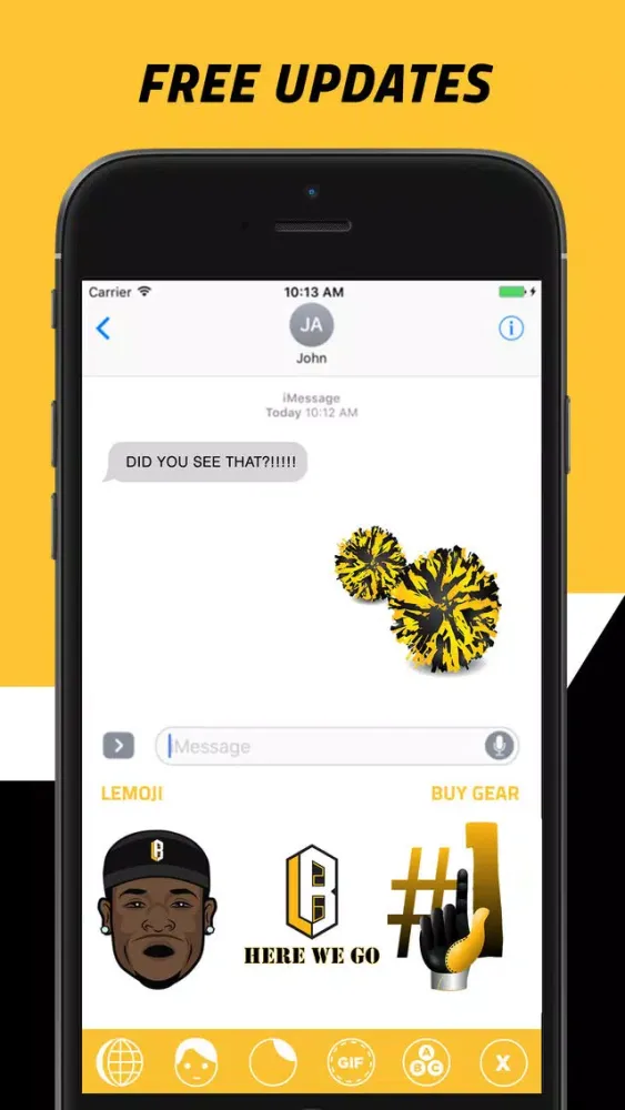 Tangkapan layar Le'Moji - Official Le'Veon Bell Emoji Keyboard
