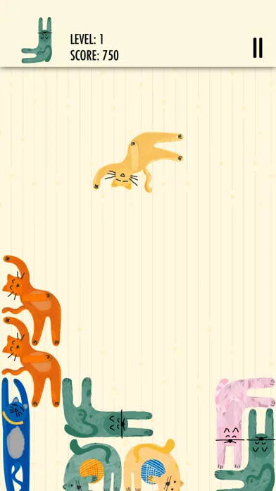 ภาพหน้าจอของ Catris, the cat stacking game