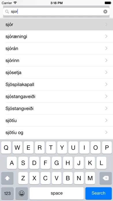 Ảnh chụp màn hình của English Icelandic best dictionary translate - Enska íslenska besta orðabók þýðingar