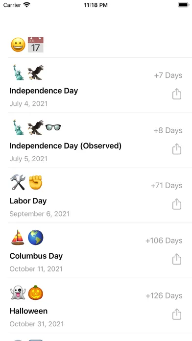 Tangkapan skrin Emoji Calendar