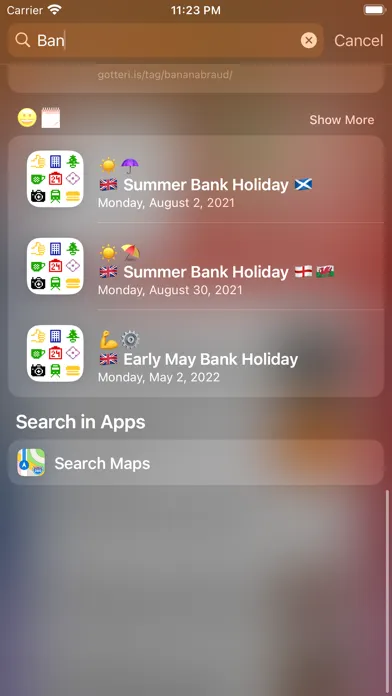 Tangkapan skrin Emoji Calendar