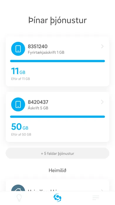 Capturas de pantalla de Síminn