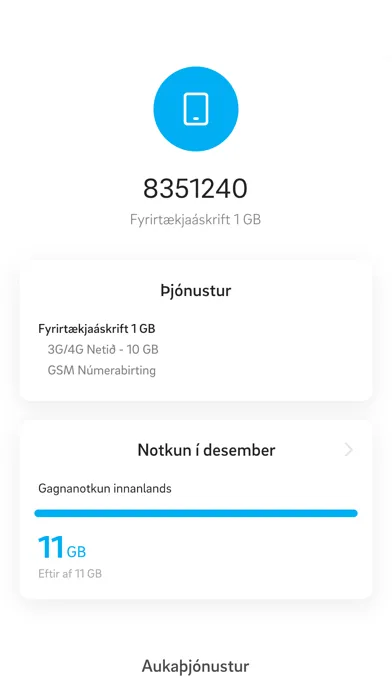 Capturas de pantalla de Síminn