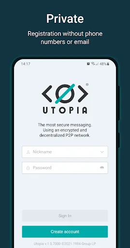 Utopia — Private Messenger应用截图