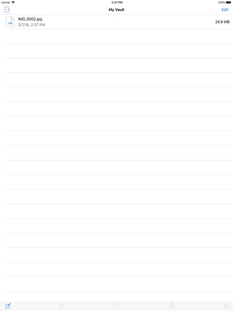 Ảnh chụp màn hình của ETEFET - PGP encrypted files iPad 