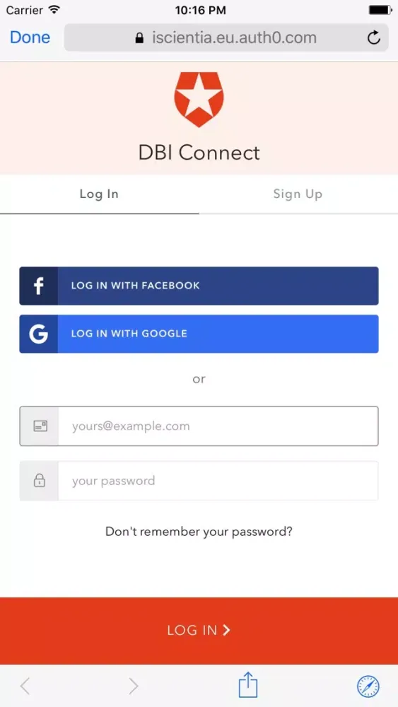 DBI Connect Screenshots