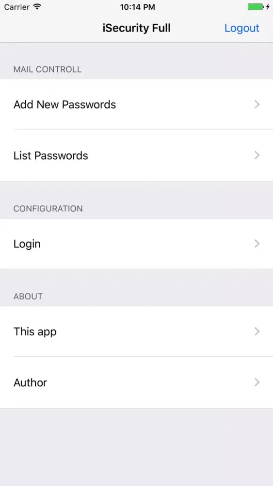 iSecurity Password Full Screenshots