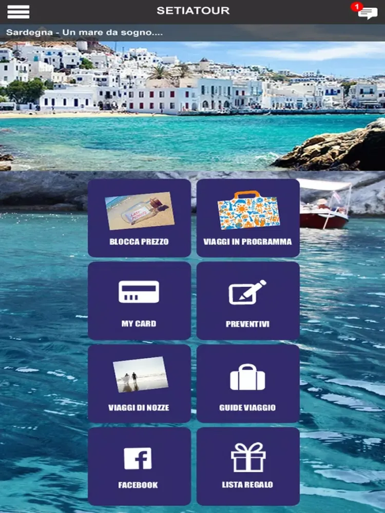 Tangkapan skrin Setiatour Viaggi e turismo iPad 