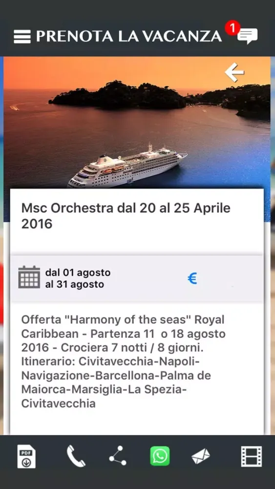 Tangkapan skrin Setiatour Viaggi e turismo