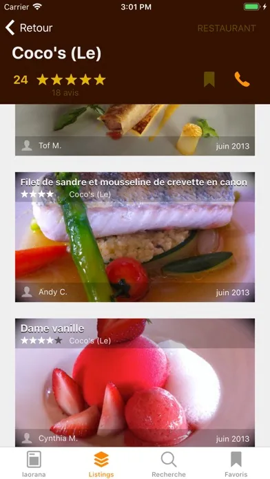 Capturas de tela do Tamaa - Restaurants in Tahiti