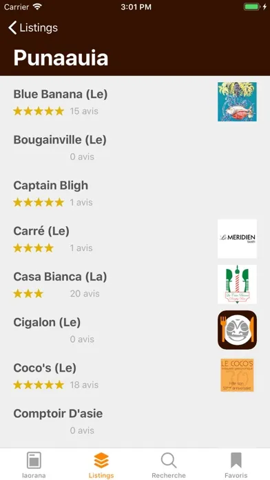 Capturas de tela do Tamaa - Restaurants in Tahiti