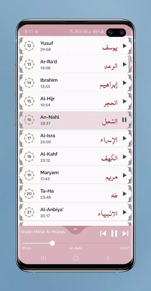 Ảnh chụp màn hình của Sheikh Maher Al-Muaiqly - Full