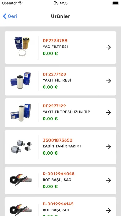 Capturas de tela do B4B Truck Parts