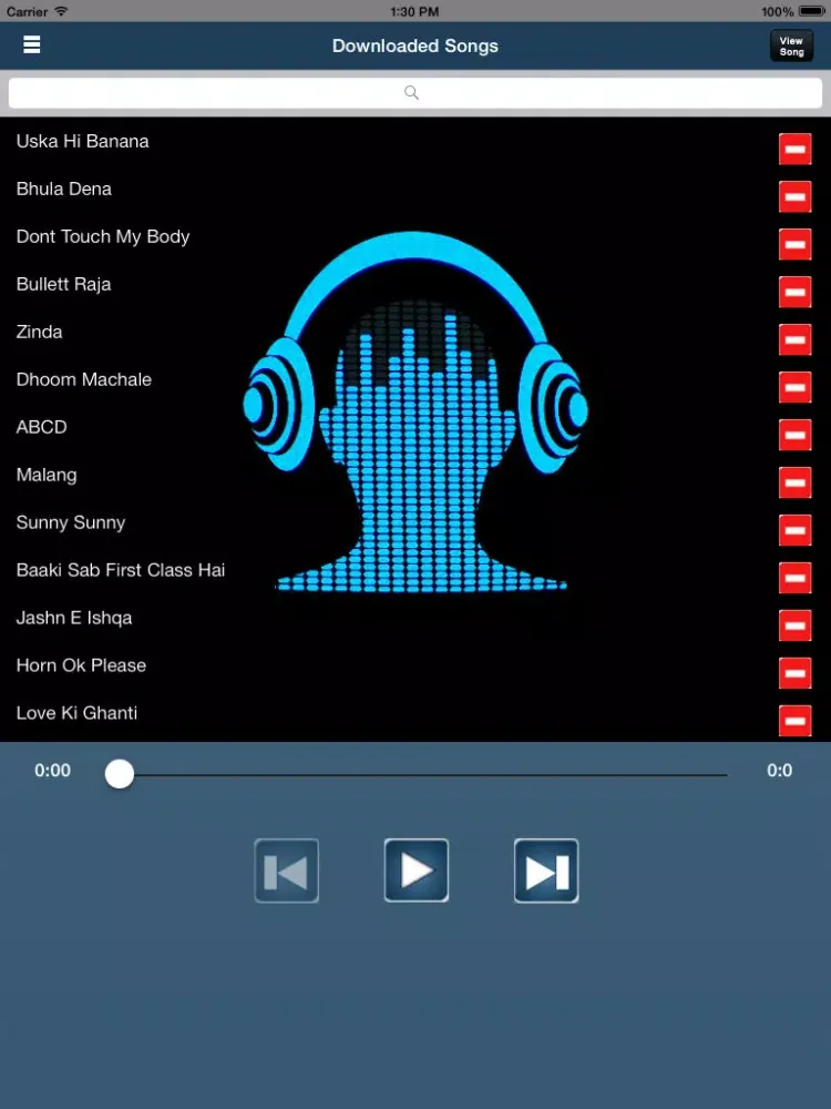 Tangkapan layar New Bollywood Songs iPad 