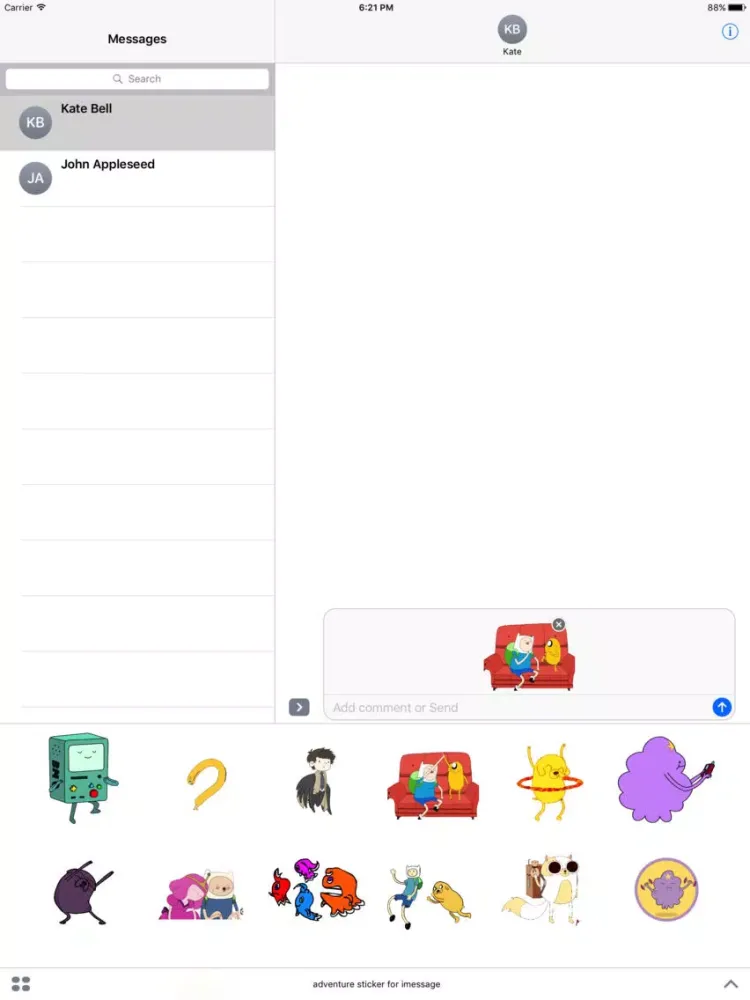 Animated Adventure Stickers For iMessage iPad स्क्रीनशॉट