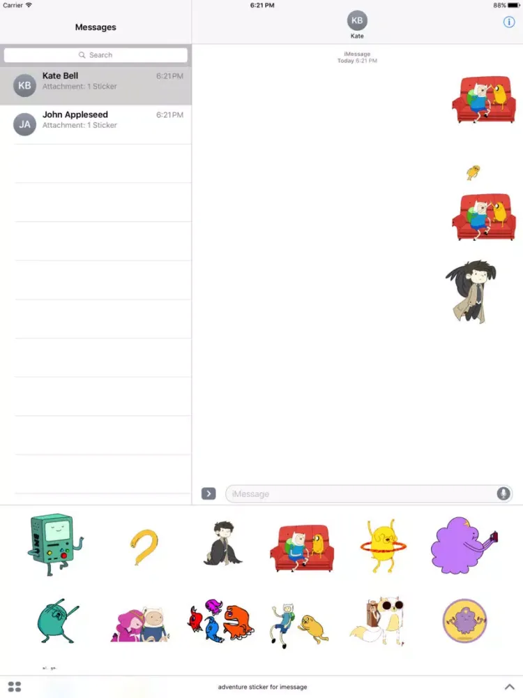 Animated Adventure Stickers For iMessage iPad स्क्रीनशॉट