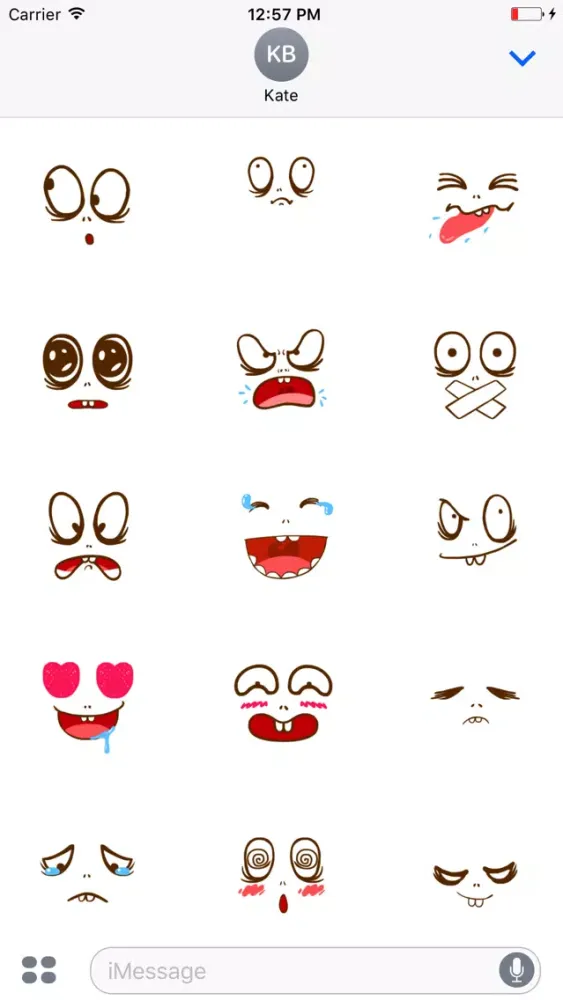 Animated Big-Eye Stickers For iMessage应用截图