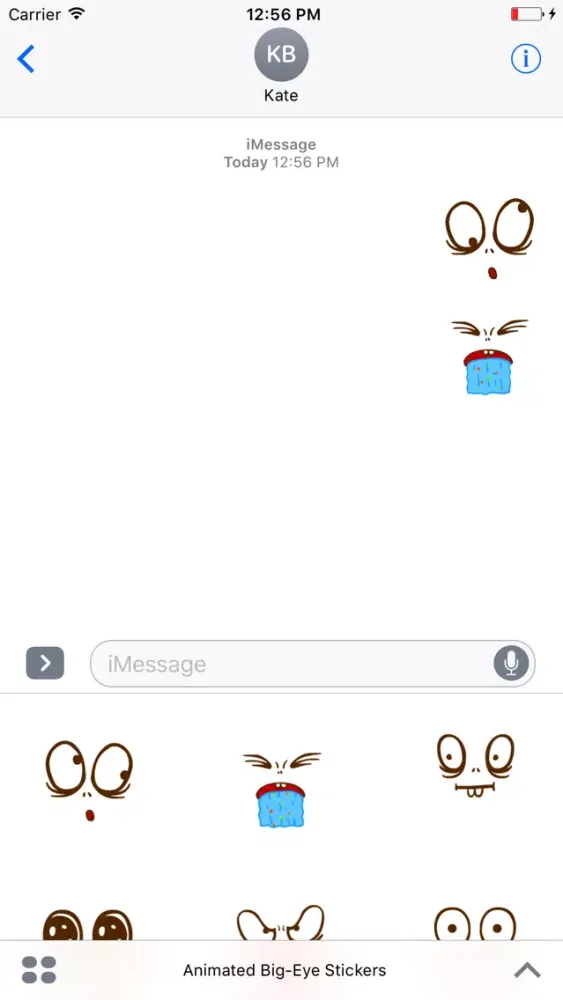 Animated Big-Eye Stickers For iMessage应用截图