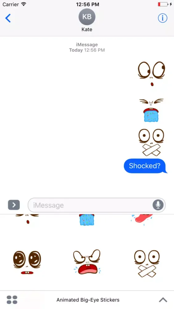 Animated Big-Eye Stickers For iMessage应用截图