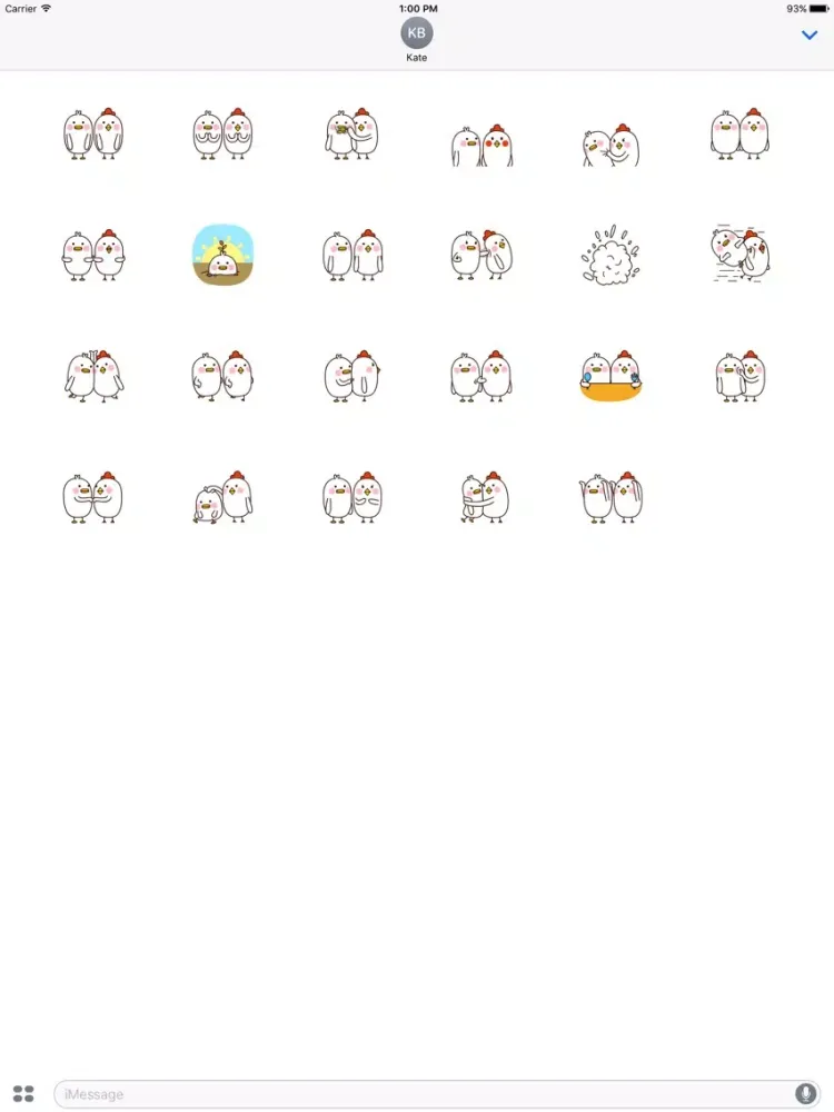 Animated Cute Couple Stickers For iMessage iPad 应用截图