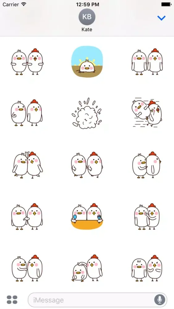 Animated Cute Couple Stickers For iMessage应用截图