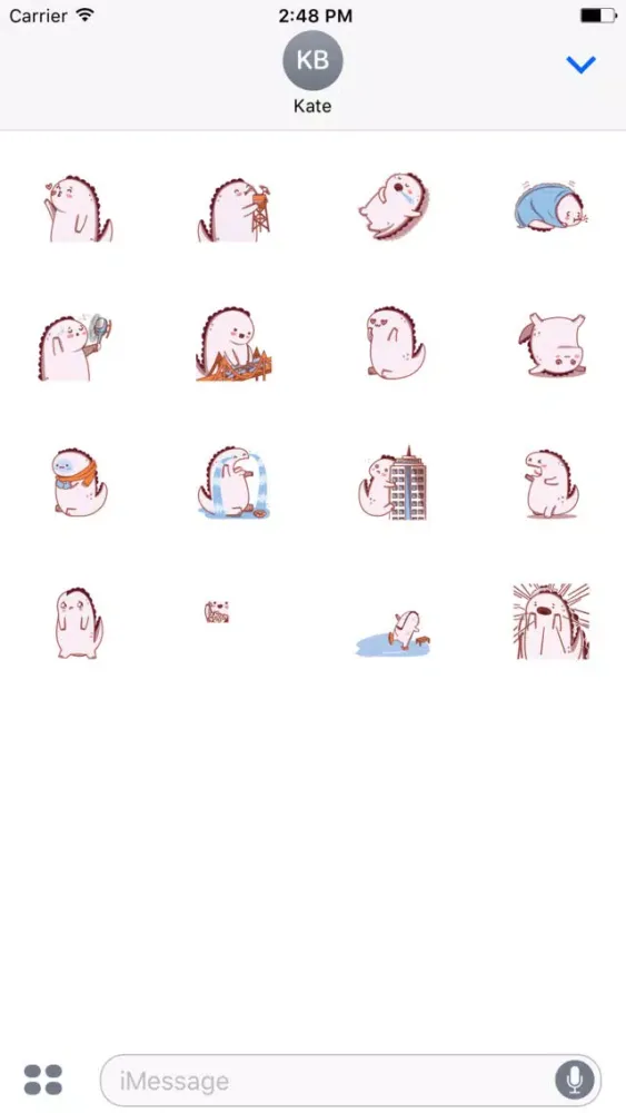 Ảnh chụp màn hình của Animated Funny Godzilla Stickers For iMessage